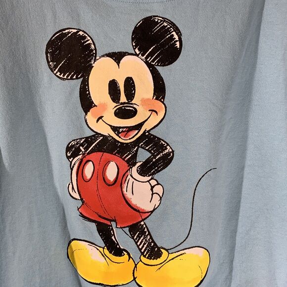 Disney Mickey Mouse Sweatshirt Size 3xl Juniors Cropped - Picture 1 of 5